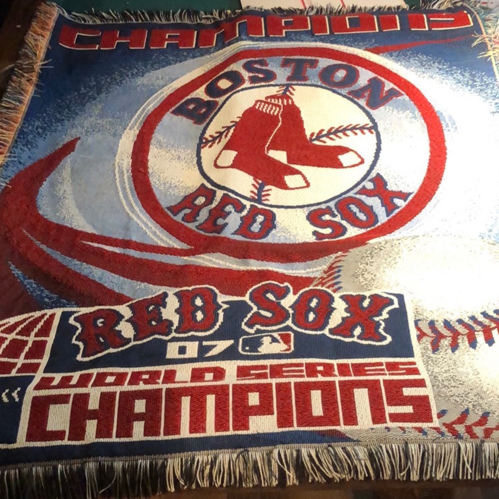 2007 BOSTON RED SOX WORLD SERIES CHAMPIONS BLANKET - Picture 1 of 8